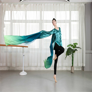 水袖舞蹈服古典舞水袖上衣古典舞水袖练功服古典舞水袖杭纺真丝