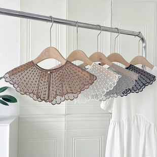 万能衣领蕾丝假领子成人女背心式欧根纱防走光高档短袖配衣服领