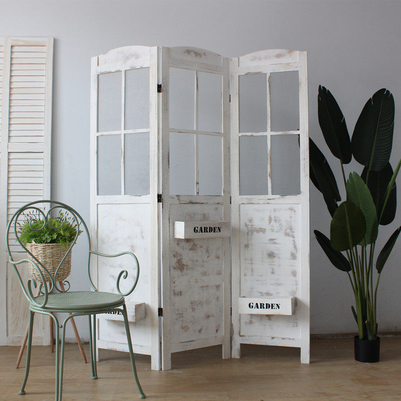 複古折疊移動屏風 美式鄉村實木做舊隔斷 客廳花園陽台服裝店折屏在類目 住宅傢俱, 屏風/花窗, 折屏中 - 來自Buy2taobao.com提供專業的淘寶代購服務