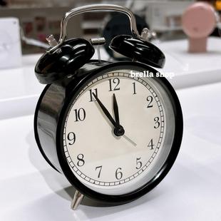 IKEA宜家代购 德卡闹钟经典复古石英钟复古钟 桌面床头静音装饰钟