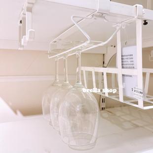 免打孔隔板挂架 厨房卷纸架 IKEA宜家代购 伯利克多功能红酒杯架