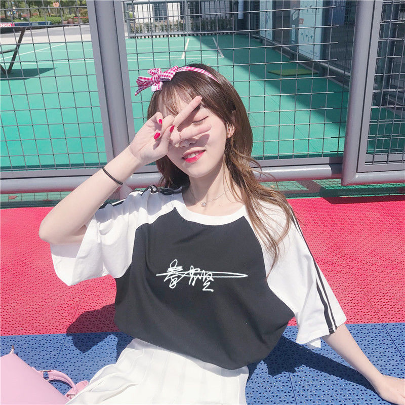 德云社秦霄贤同款T恤夏季短袖女张云雷郭麒麟应援韩版半袖上衣潮