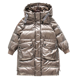 男童棉衣2026新款冬装中长免洗羽绒棉服洋气中大童外套休闲厚棉袄