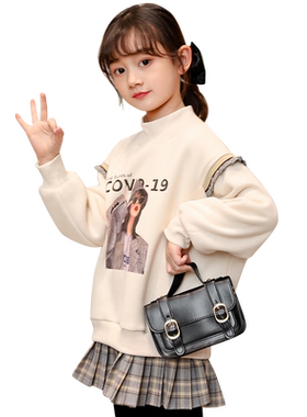 新款冬装双层两件裙子外穿卫衣