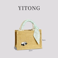 01-2 Кремовый + шелковый шарф + шелковый шарф панды случайным образом