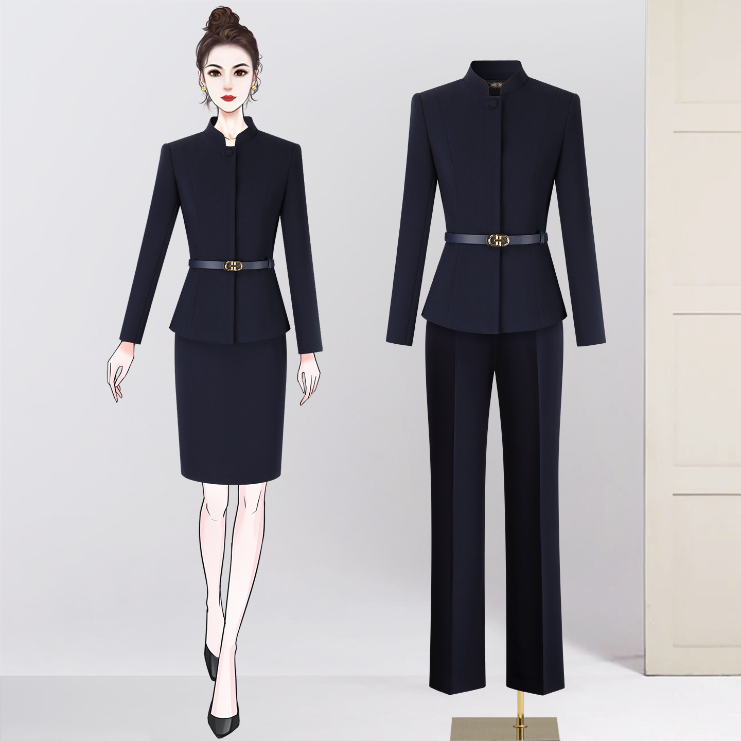 工作服西装套装女职业装正装秋冬