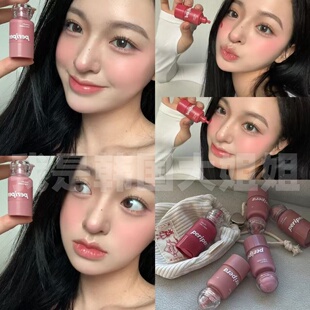 超绝韩味！白皮韩国菲丽菲拉peripera腮红收缩色膨胀液体水光提亮