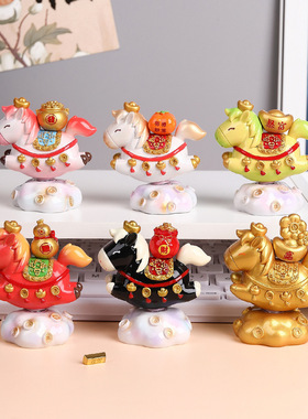 新中式国潮小马摆件新年礼物