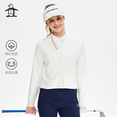 女士毛衫 Munsingwear万星威高尔夫春季 外套休闲针织开襟衫 Y领