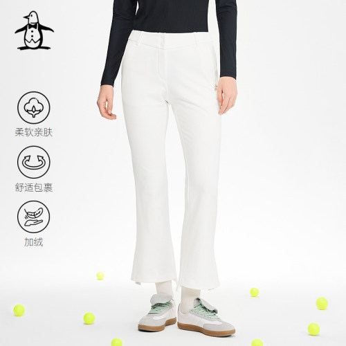 【加绒保暖】Munsingwear万星威高尔夫冬季女士裤脚微喇叭长裤