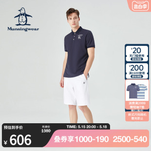 春夏高尔夫运动休闲时尚 腰部拼接抽绳短裤 万星威男士 MUNSINGWEAR