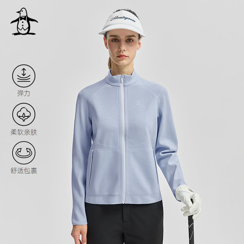 【高弹飞织】Munsingwear万星威高尔夫女士立领夹克外套卫衣