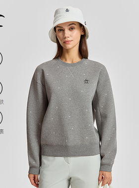 【保暖】Munsingwear万星休闲秋冬女士拉绒圆领卫衣针织衫