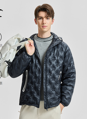 【白鹅绒】Munsingwear万星威休闲冬季男士加厚防寒羽绒服夹克