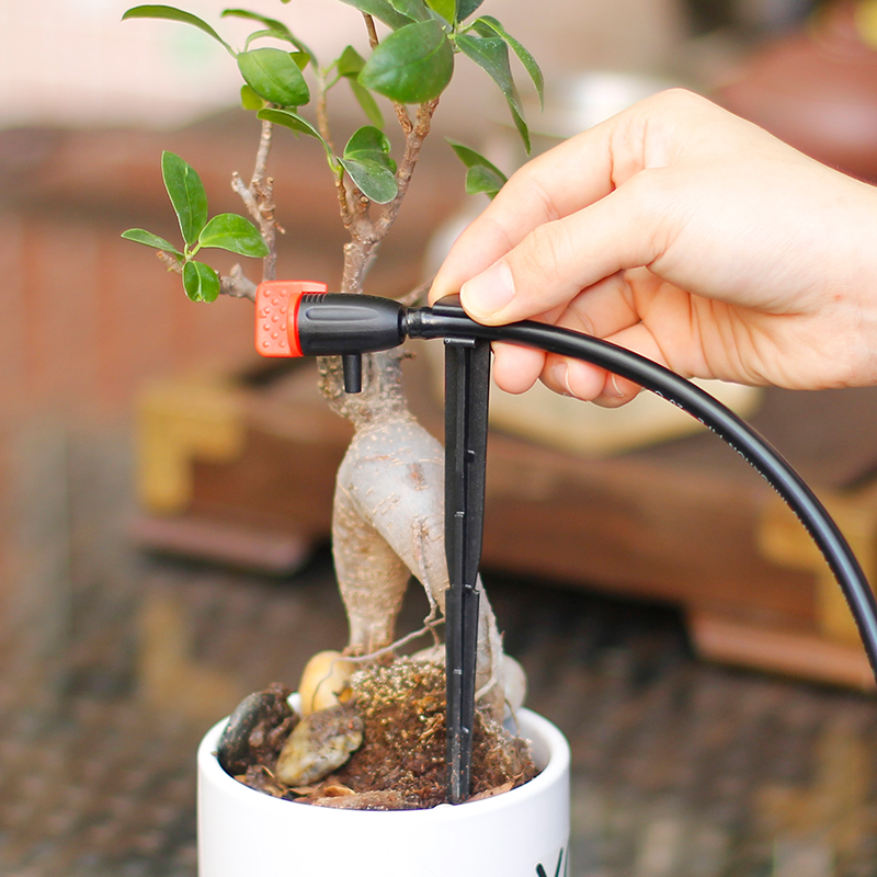 花园盆栽微滴可调水量微喷滴头红色滴灌喷灌喷头花卉花盆毛管滴头