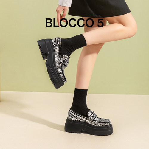 BLOCCO5女鞋中口烫钻乐福鞋