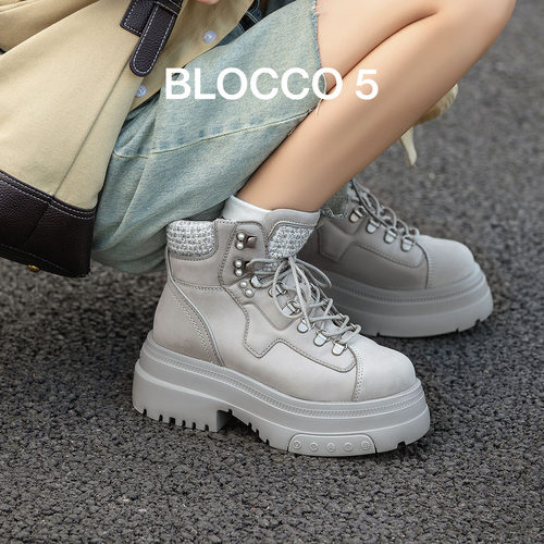 BLOCCO5秋冬新品厚底时装马丁靴