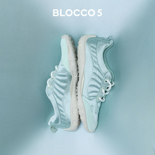 BLOCCO5轻叙系列薄荷绿缎面芭蕾透气女鞋