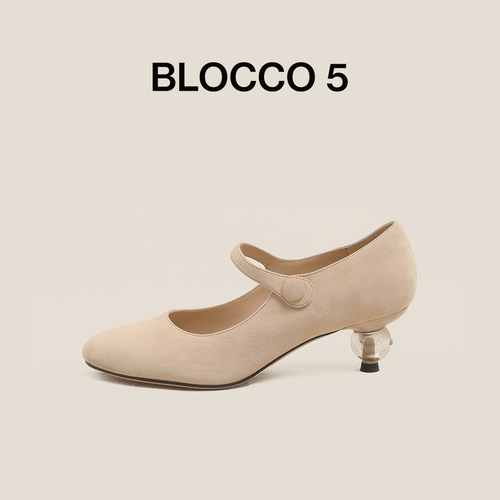 BLOCCO5女鞋2025年秋冬新品优雅经典高跟玛丽珍鞋单鞋商场同款
