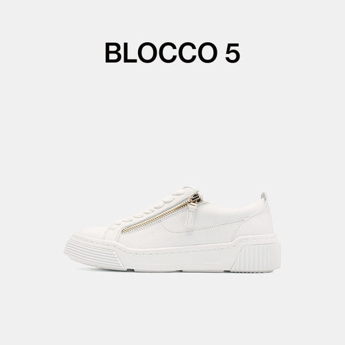 BLOCCO5通勤休闲运动情侣小白鞋