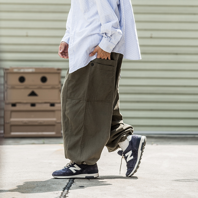 日潮cityboy坠感宽松潮牌阔腿裤