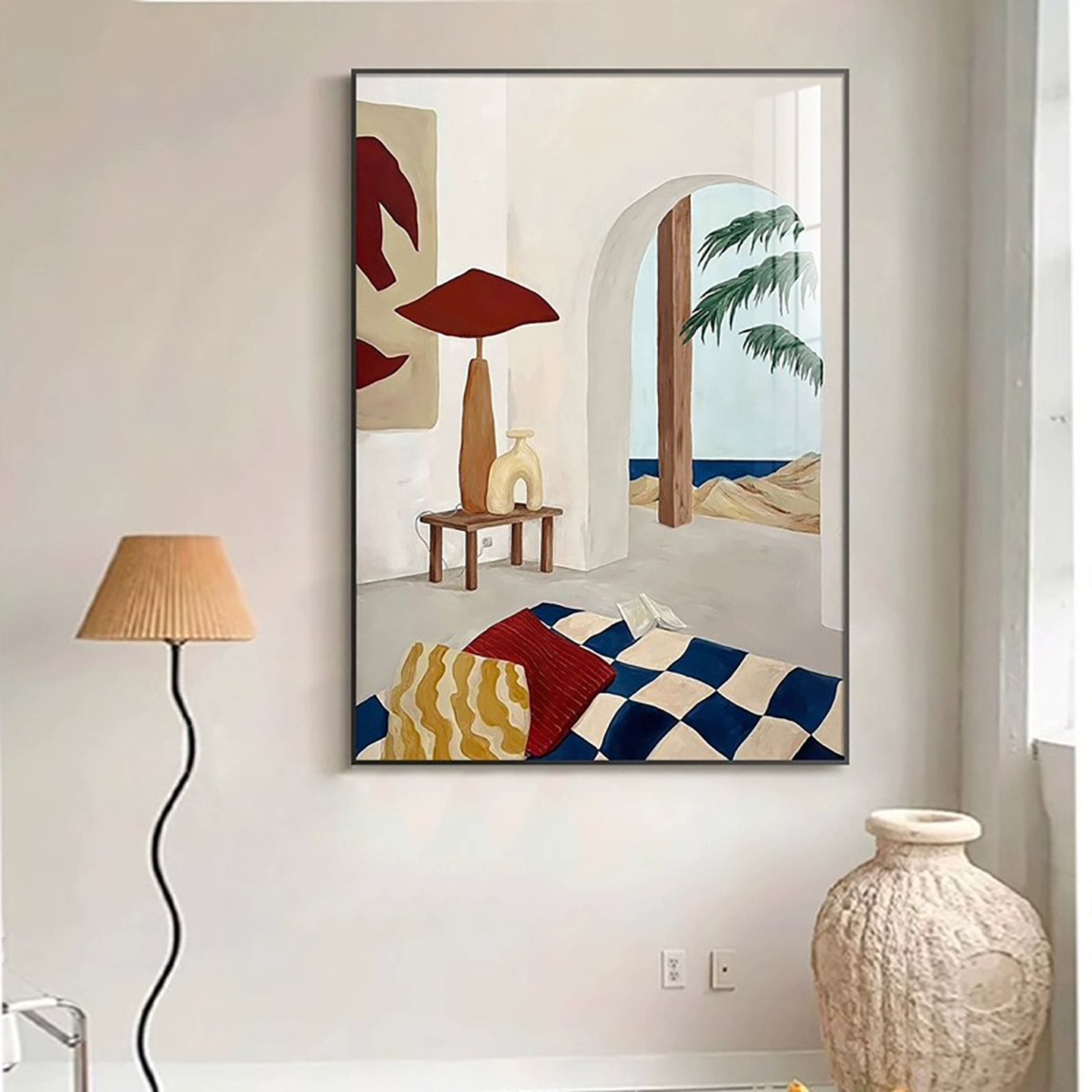 马蒂斯艺术客厅挂画简约小众沙发背景墙装饰画高级感抽象玄关壁画图片