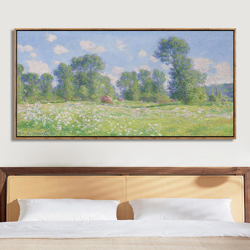 莫奈梵高床头画装饰画名画卧室挂画简约客厅沙发背景墙油画印象派