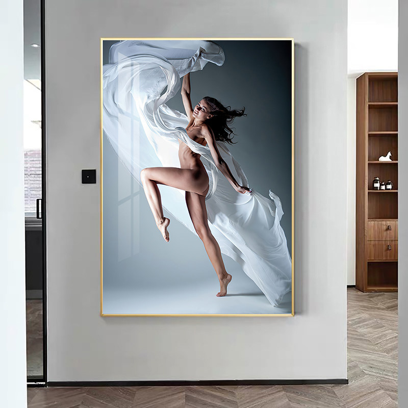 轻奢舞蹈室女孩装饰画玄关挂画北欧现代简约芭蕾舞培训卧室墙壁画