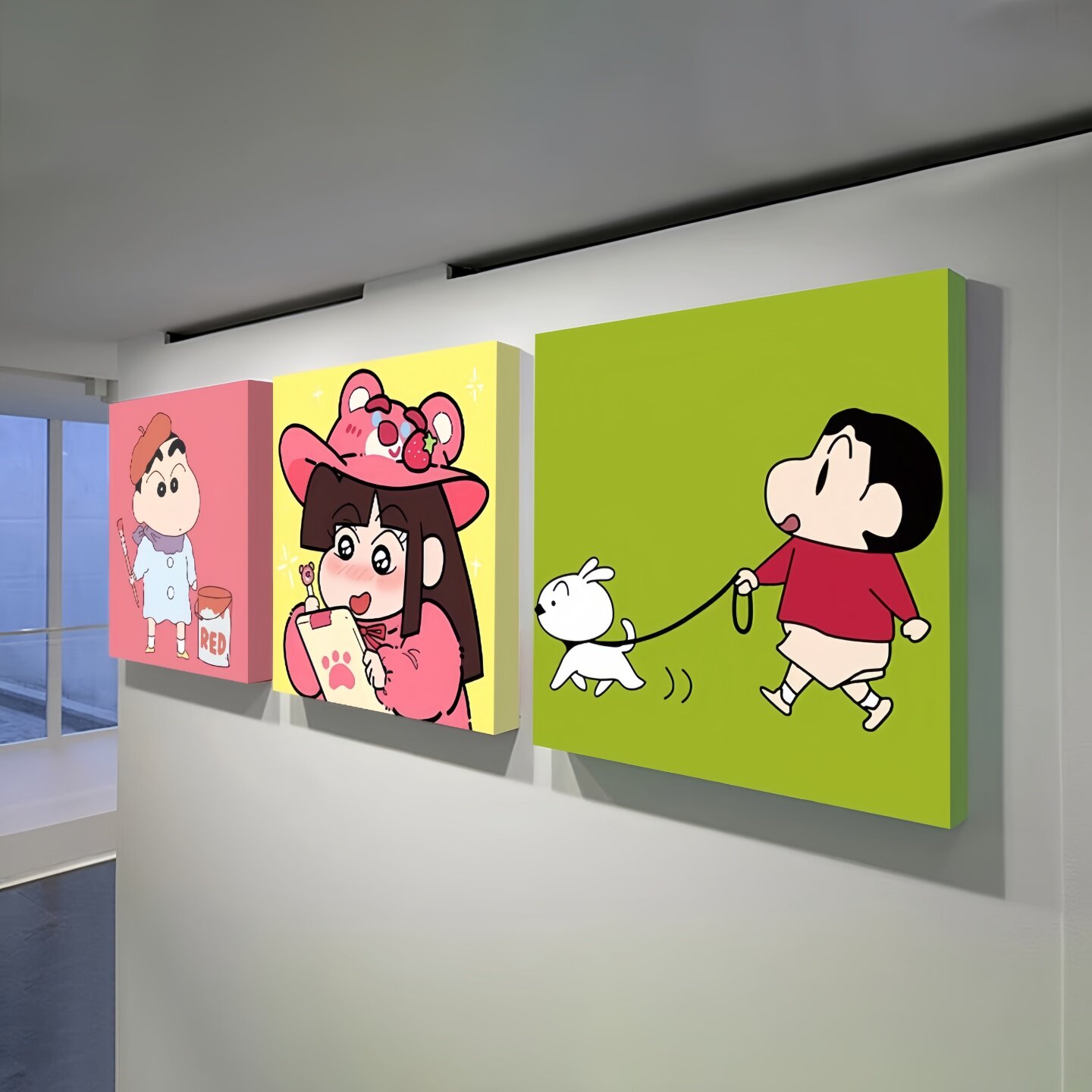 蜡笔小新日本卡通动漫装饰画客餐厅卧室儿童房幼儿园可爱墙壁挂画