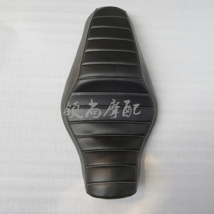 适用于哈雷XL883 XL1200 X48改装连体皮座座垫双人坐垫条纹皮座垫