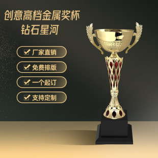 创意金属奖杯音乐舞蹈比赛科技竞赛跳舞运动会科创钻石奖杯定制