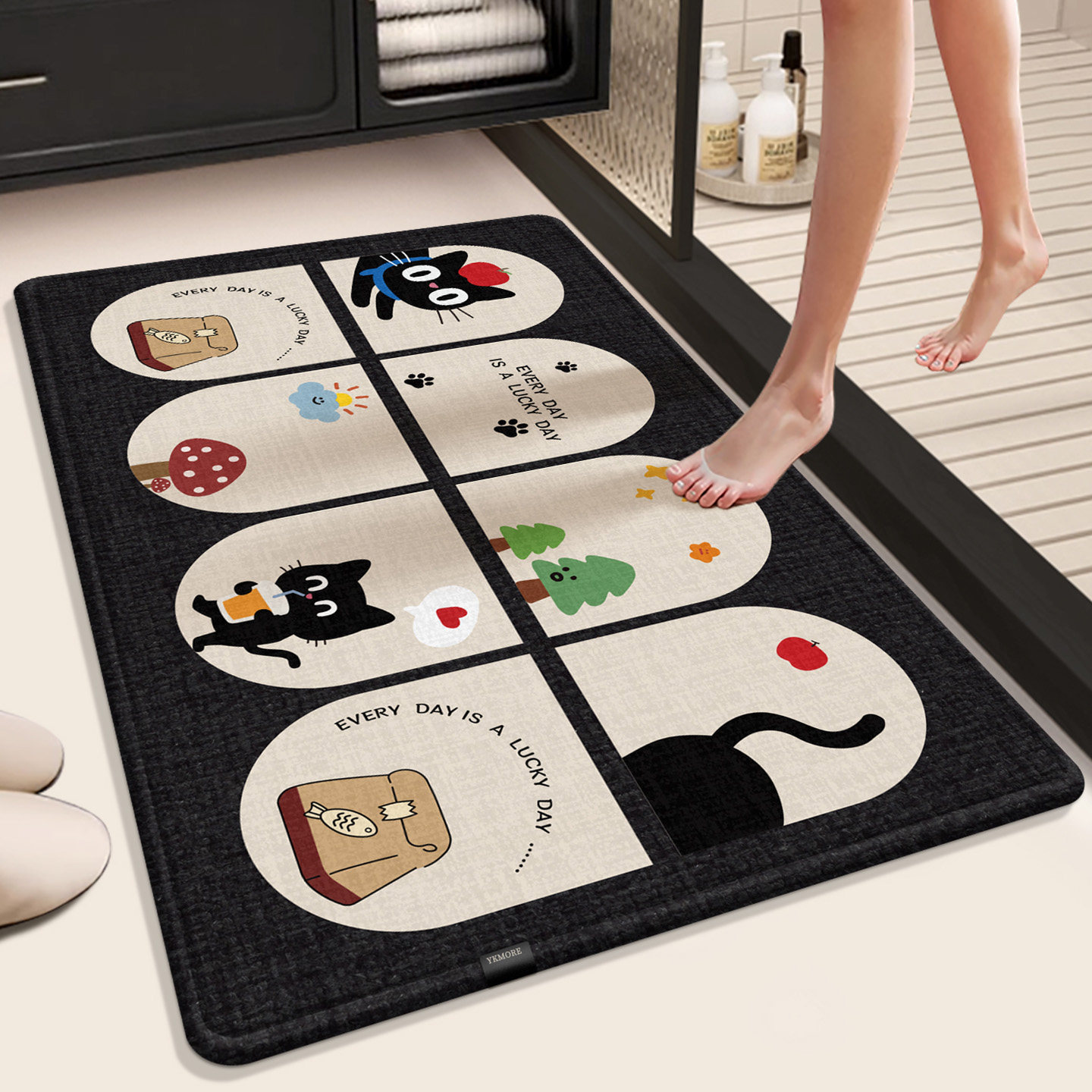 卫生间吸水地垫浴室防滑脚垫硅藻泥厕所门口垫浴室柜洗手池地毯子,居家布艺,家用脚垫,淘宝优惠券,粉丝福利购,淘宝优惠卷