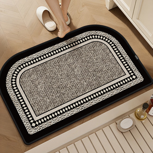 X卫生间吸水地垫浴室防滑脚垫硅藻泥厕所门口垫子洗手间卫浴地毯