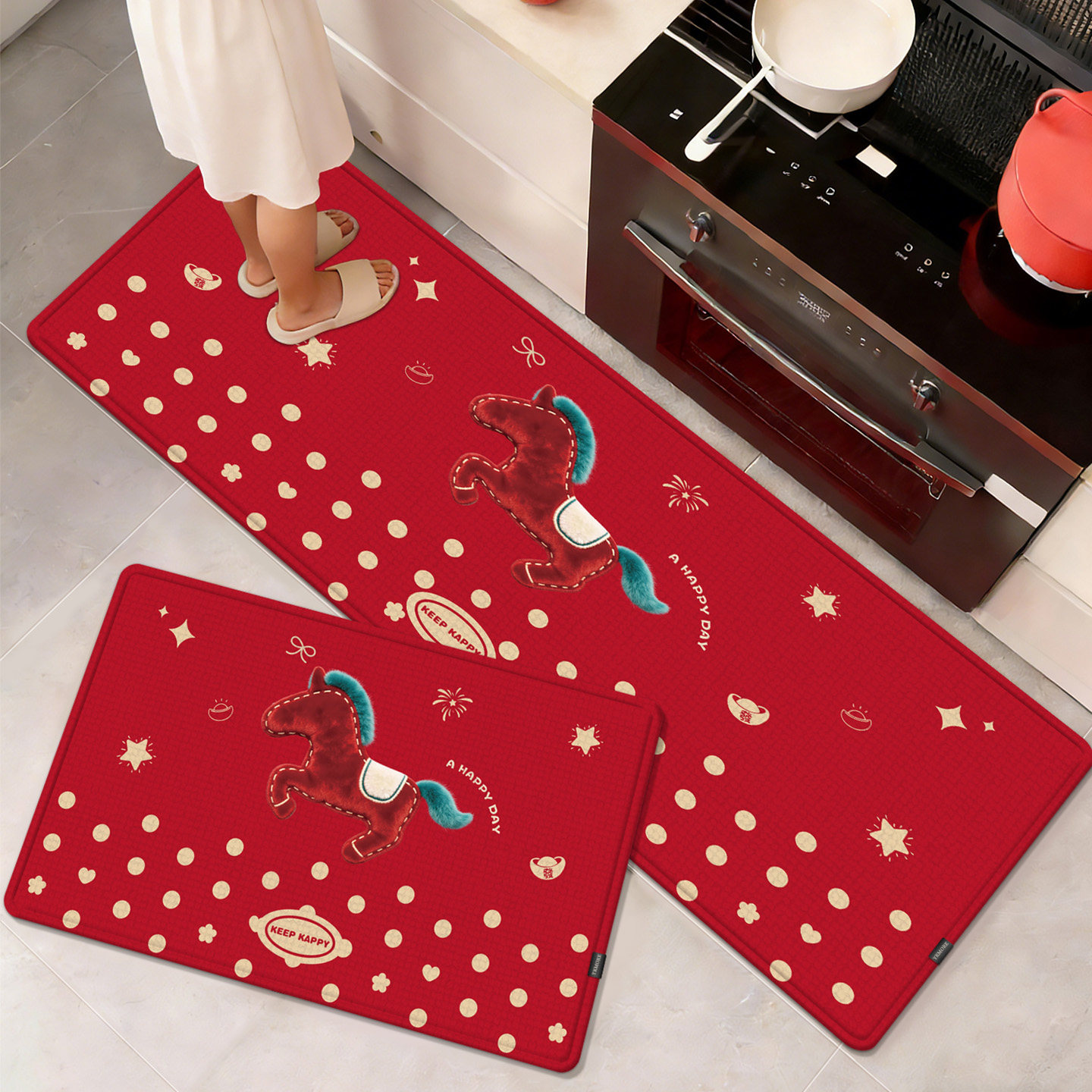 2026新款厨房地垫防滑防油可擦免洗防水耐脏专用地毯吸油脚踩垫子,居家布艺,厨房地垫,淘宝优惠券,粉丝福利购,淘宝优惠卷