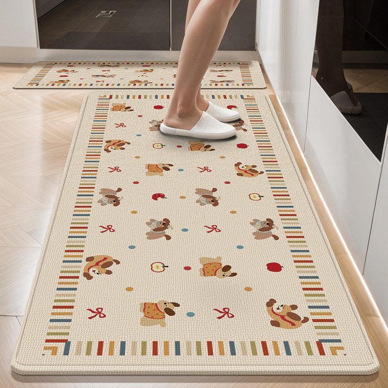 厨房地垫防滑防油可擦免洗吸水吸油专用垫脚垫子2025新款网红地毯,居家布艺,厨房地垫,淘宝优惠券,粉丝福利购,淘宝优惠卷