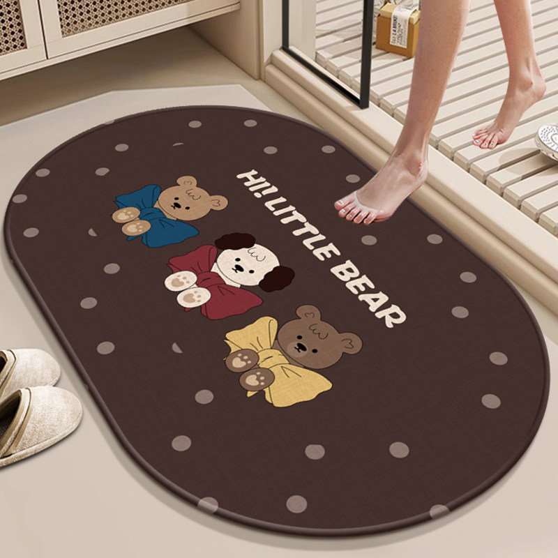 卫生间吸水地垫浴室防滑脚垫硅藻泥厕所门口垫子浴室柜洗手池地毯,居家布艺,家用脚垫,淘宝优惠券,粉丝福利购,淘宝优惠卷