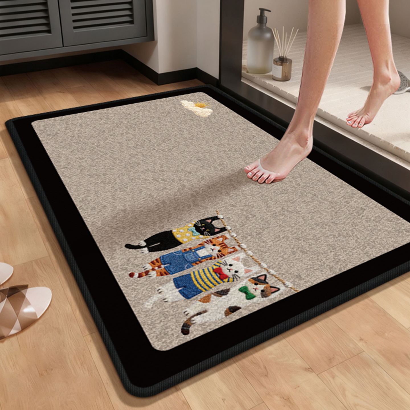 卫生间地垫吸水防滑易打理脚垫子