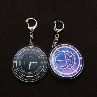 phigros天文钟钥匙扣鸽游时钟挂件可做卡通动漫亚克力挂饰 包配饰