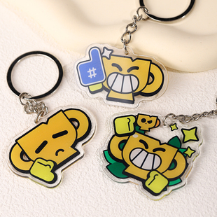 荒野乱斗周边挂件创意瑟奇英雄奖杯图标钥匙扣同人动漫卡通亚克力