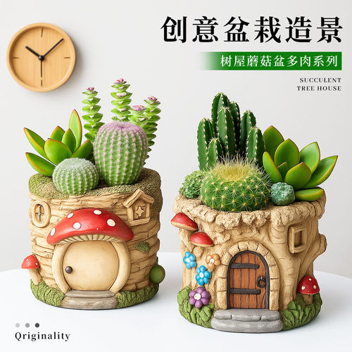 多肉绿植物组合盆栽办公室