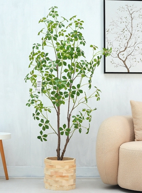 高品质仿真花绿植高端轻奢绿色仿生植物盆栽落地假树客厅室内摆件