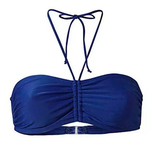 Women's suspender bikini swimsuit top with sponge design