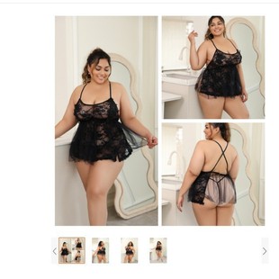 5XL Large Lace Sexy Underwear Strap Dress Sleeping Skirt