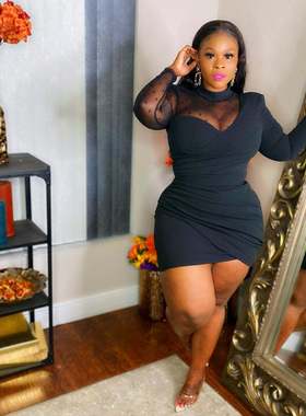 Plus Size Party Dress Women платьяе мода dresses