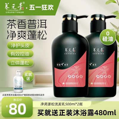 云南白药茶叶净爽洗发水500ml*2