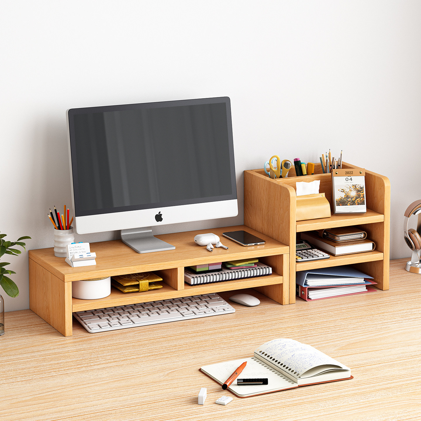 电脑增高架显示器托架垫高底座台式支架桌面收纳架子办公桌置物架