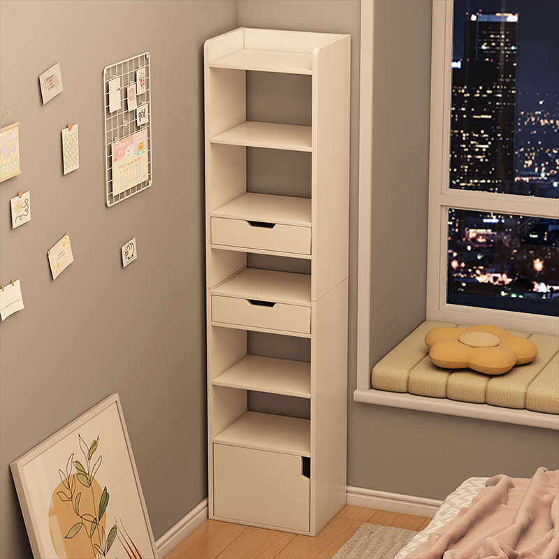 书架落地家用小型客厅多层置物柜