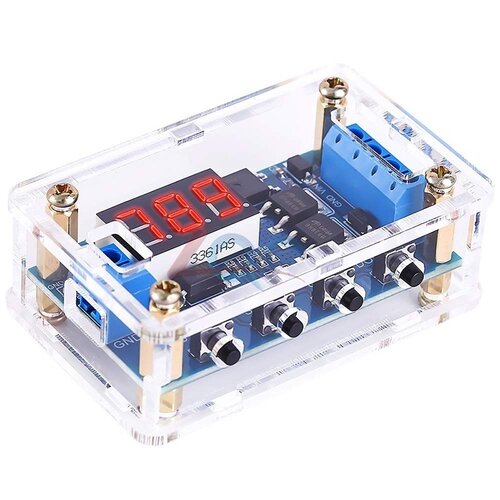 DC5V-36V12V24V双MOS数字延时继电器触发周期定时器延时开关模块