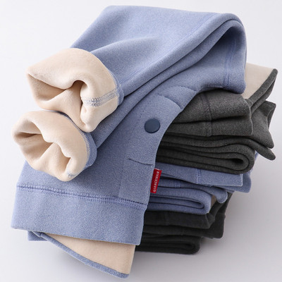 男童德绒棉裤加绒加厚保暖裤