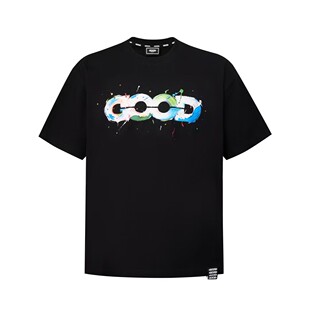 GB-GOODBRAND 2026SS立体宝石涂鸦拉浆地图泼墨短袖T恤 男女同款